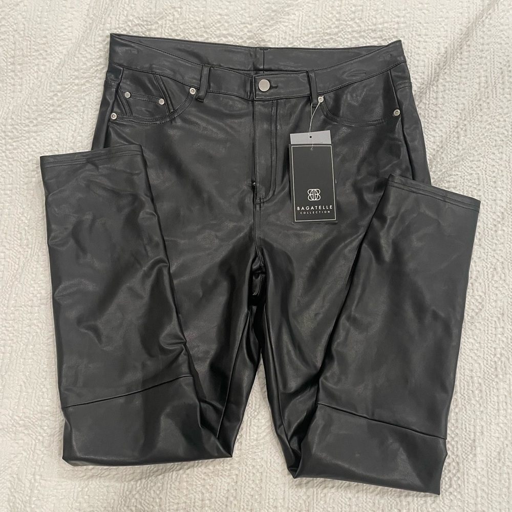 Bagatelle from Nordstrom Black Faux Leather Pants NWT